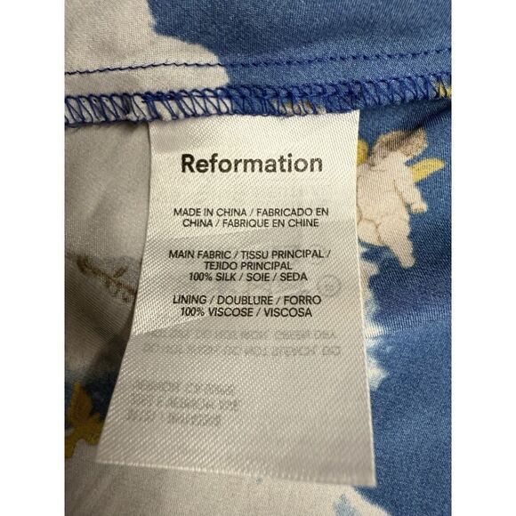 Reformation Freya Silk Dress Angel Cloud Print TAYLOR SWIFT Inspired - L - Picture 14 of 15
